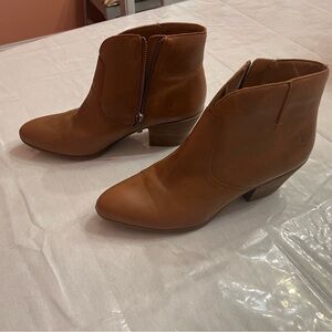 UEC Frye Brown Leather Western Ankle Boots Sz 10